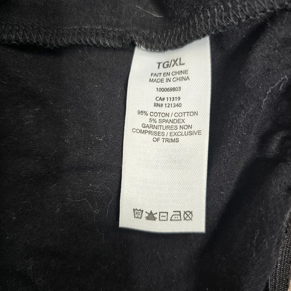 Garage Black Cotton Crop Wrap Top Tie Waist Baddie Vibes XL - Picture 9 of 9